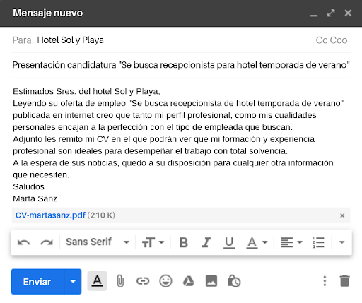 5 Ejemplos De Email Para Enviar Curriculum 1829